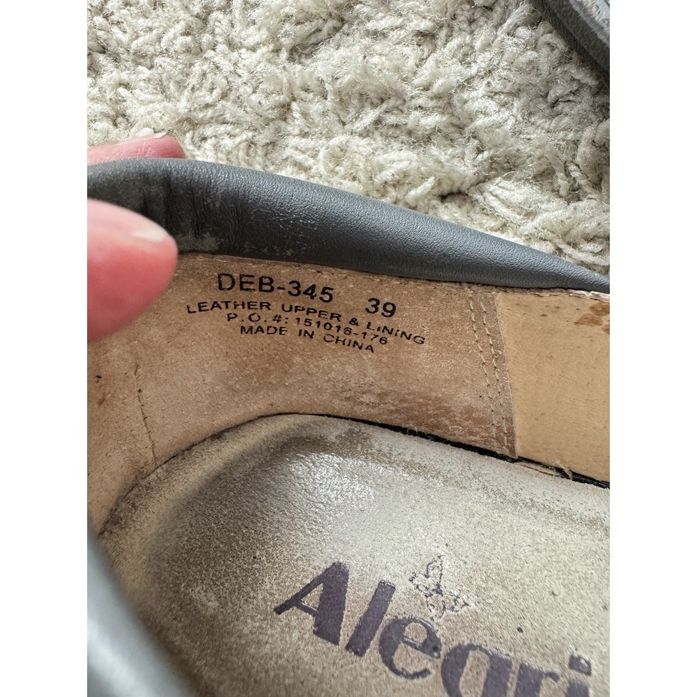 Alegria Debra Gray Tooled Paisley Slip On Comfort Nursing Shoes Euro 39 US 8-8.5 - Picture 12 of 13